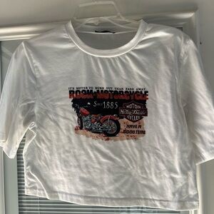 SHEIN White and Red Kids cropped top